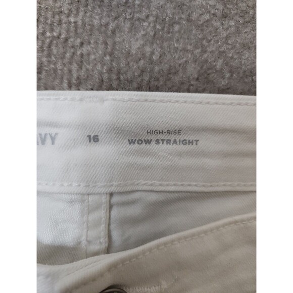 Old Navy WOW Straight Ankle Jeans Womens 16 White High Rise Stretch NEW - Picture 10 of 12